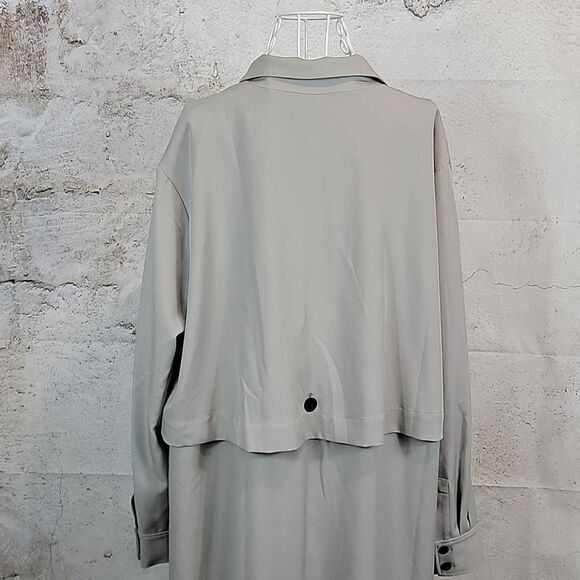 Lattelier Patchwork Trenchcoat In Grey Womens Size M - Picture 9 of 14